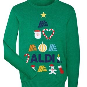 Aldi Green Christmas Sweater